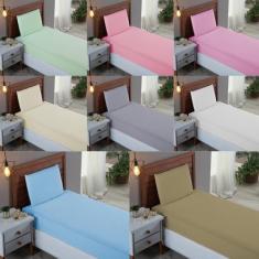 Imagem de Jogo De Lençol Solteiro 02 Peças Percal 300 Fios Macio Tecido Grosso C