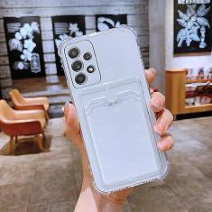 Imagem de Luxo Gradient Aurora Slot para cartão Love Heart Silicone Case para Samsung Galaxy S22 S23 Ultra S20 FE S21 Plus A12 A32 A52S A53 A33, Clear DK, para S23 Plus