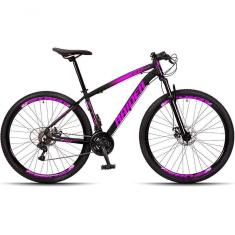 Imagem de Bicicleta Aro 29 Raider Z3x 24 Vel Câmbio Traseiro Shimano Freio A Disco Bike Mtb Alumínio Preto+rosa