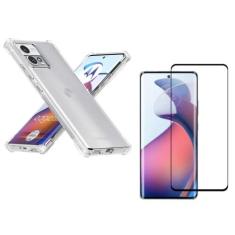 Imagem de Capa Capinha Anti Impacto + Película de Cerâmica 9D Compatível Com Motorola Moto Edge 30 Fusion - (Hard Glass Store)