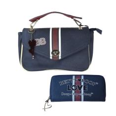 Imagem de Bolsa Betty Boop Transversal e Carteira Kit Coleção Love Azul
