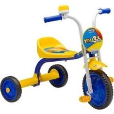 Motoca Menino Velocipede Triciclo Infantil Com Pedal Crianças Aprox 2 anos  Suporta ate 25kg Pedalar Velotrol