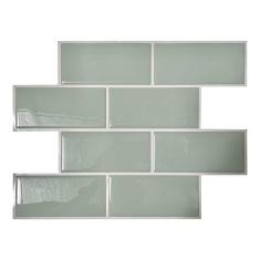 Imagem de Pastilha Adesiva Resinada Metrô Orvalho Kit 1m² Rejunte 