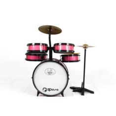 Imagem de Bateria Infantil Rock Baby Com Chimbal Cor Rosa