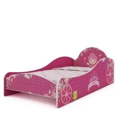 Imagem de Cama infantil Rosa Princesa Gelius MDF