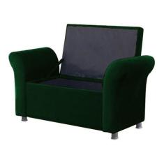 Imagem de Recamier Calçadeira Bau Egeo 158 X 51 Suede Verde - Dominc Decor