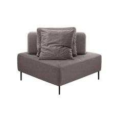 Imagem de Sofá 1 Lugar Modular Canto Da Vinci Poliéster Cinza