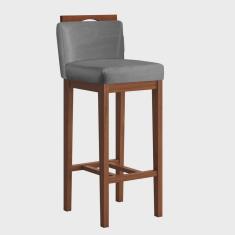 Imagem de Banqueta em Madeira Maciça Libéria Baixa ccs Interiores