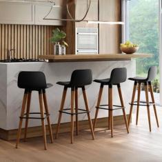 Imagem de Mesa de Reunião Retangular 200 x 90 cm Pé Painel PE40 em MDP Cor Noce Naturalle Base Preta