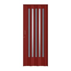 Imagem de Porta Sanfonada Pvc Plastporta 210x84cm Translucida Bcf Mogno