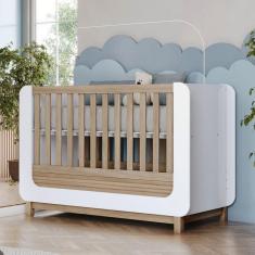 Imagem de Berço Mini Cama 2 em 1 Aconchego Branco/Jequitibá - Henn