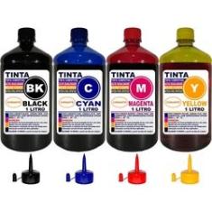 Imagem de Kit 4 Litros Tinta Epson Impressoras L355 L365 L375 L380 L395 L396 L455 L465