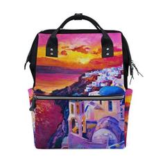 Imagem de Bolsa de fraldas para bebês, mochila de viagem, mochila para mamãe, pintura a óleo original para mamãe pai, da Top Carpenter