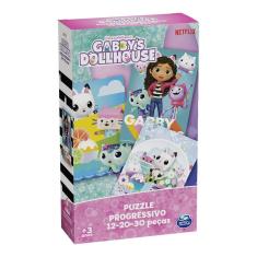Imagem de Puzzle Progressivo Gabbys Dollhouse 3 Quebra Cabeça 04371 Grow