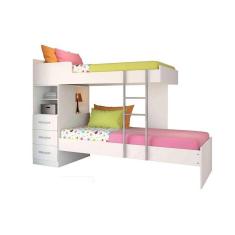 Imagem de Beliche Multifuncional Havana Plus C 3 Gavetas Branco Santos Andira