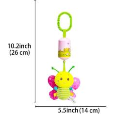 Imagem de  Baby Rattle Pelúcia Brinquedo, Chocalho Macio Animal Recheado Pendurado 
