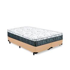 Imagem de Cama Box Casal Bipartido Colchão Mola Bonnel Prime Coil Detroit + Box Sintético 64x138x188