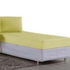 Imagem de Jogo de Lençol Solteiro 2 Peças Malha 100% Algodão (Amarelo)