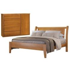 Imagem de Conjunto Quarto De Casal Cama Queen Madeira Maci a E C moda C