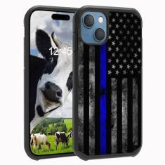 Imagem de ZXHSBROK Capa para iPhone 15, capa protetora resistente à prova de choque de camada dupla híbrida de policarbonato rígido e silicone macio à prova de choque para iPhone 15 (2023) 6,1 polegadas,