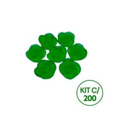 Imagem de Kit 200 Mini Rosa Sabonete Artesanal 2,5 cm Lembrancinha - D&C, VERDE 