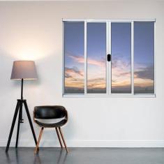 Imagem de Janela de Alumínio 100x200cm 4 Folhas Fortline Atlântica Branco