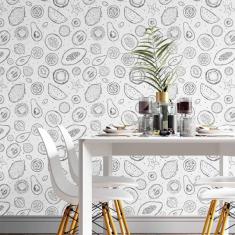 Imagem de Papel De Parede Adesivo Frutas Exóticas N014083 Rolo 0,58X3M