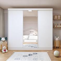 Imagem de Guarda-Roupa Infantil 3 Portas De Correr 4 Gavetas E 3 Espelhos Elô Br