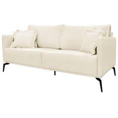 Imagem de Sofa Liv 2 Lugares 160cm Pes Aço Linho 231 Perola Ezz