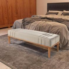 Imagem de Recamier Em Linho 150cm Valentin Bege Claro - Agarb Decor