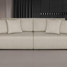 Imagem de Sofá Netuno - Retrátil / Reclinável 260 Cm Marfim