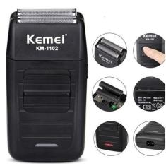 Imagem de Barbeador Eletrico e Aparador Portatil Recarregavel - Kemei 1102