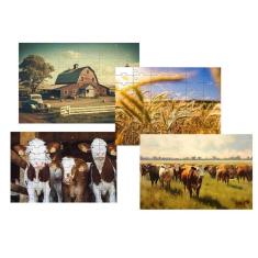 Imagem de Kit 4 Quebra-Cabeças Cognitivos Vida Na Fazenda De 60 Peças