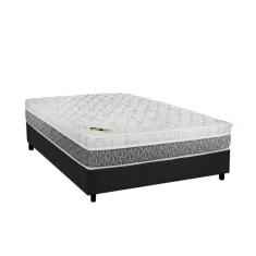 Imagem de Cama Box Casal: Colchão Molas Ensacadas Luckspuma Masterpocket Aspen + Base Crc Suede Gray(138X188)