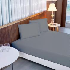 Imagem de Jogo De Cama Lençol Casal 3 Peças 400 Fios Com Elástico - Callandra