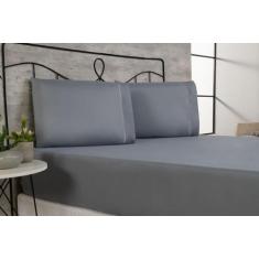 Imagem de Jogo De Cama King Size 3 Peças 400 Fios Poliéster Com Ponto Palito - D