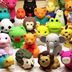 Imagem de Animal Erasers urskytous 64 unidades para crianças, lápis com quebra-cabeça