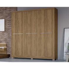 Imagem de Guarda Roupa 6 Portas Open e 2 Gavetas E530 Nogueira - Kappesberg