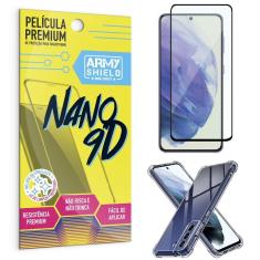 Imagem de Capa Case Capinha Galaxy S21 fe + Película Premium Nano 9D Capinha Transparente - Armyshield