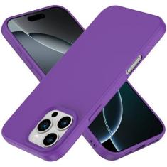 Imagem de Amytor Capa projetada para iPhone 16 Pro Max, capa de silicone ultrafina à prova de choque com forro de microfibra macio antiarranhões, [proteção aprimorada da câmera] Capa de celular para 16 Pro Max,