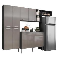 Imagem de Armário De Cozinha Compacta Com 2 Leds Balcão Com Tampo Pequim Sun Mul