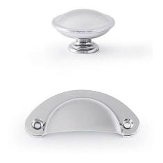 Imagem de Puxador Concha PZ 1010 Puxador Ponto PZ 1072 Puxadores Para Moveis Kit