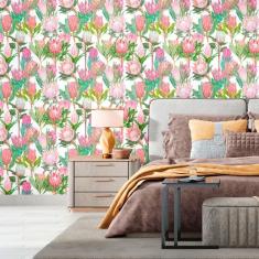 Imagem de Papel De Parede Adesivo Flores N012056 Rolo 0,58X3M