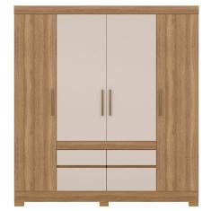 Imagem de Guarda Roupa Demobile Bilbao 4 Portas 4 Gavetas 79Cb