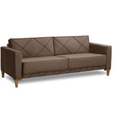Imagem de Sofá Tucson 2,05X Veludo Marrom Cookie - Dominic Decor