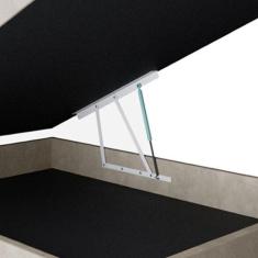 Imagem de Cama Box Baú Casal Sintético Bege 38X138x188 - Rr Colchoes