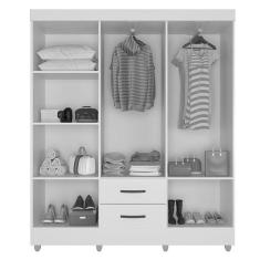 Imagem de Guarda Roupa Casal 6 Portas E Cômoda 4 Gavetas 01 Porta Lite Nature Off White - Móveis Leão