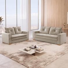 Imagem de Conjunto de Sofás 3x2 Lugares Florianópolis Bege