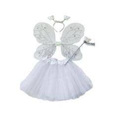 Imagem de Kit Fantasia Fada Borboleta Infantil Festas Carnaval Halloween Saia Tu