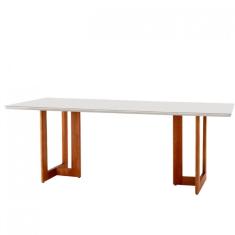 Imagem de Mesa para Sala de Jantar Patros 180cm Madeira com Vidro Moderna Mobília